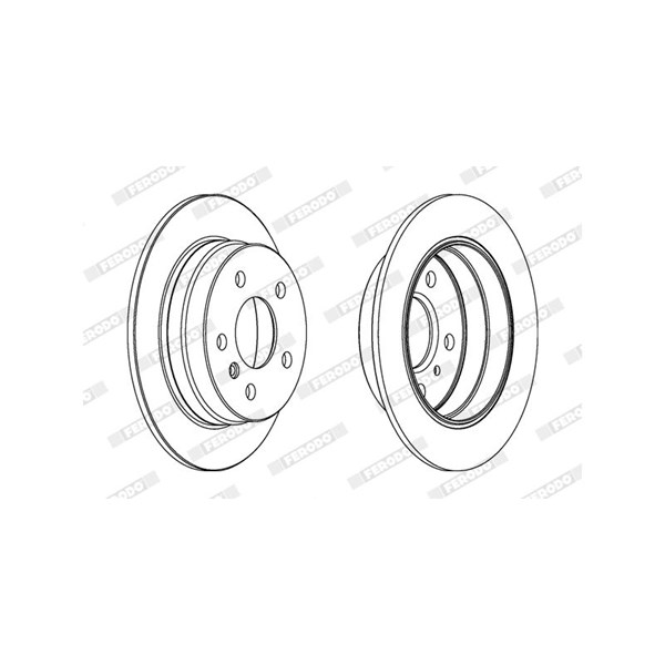 Bremseskive Solid, Bagaksel FERODO FERODO