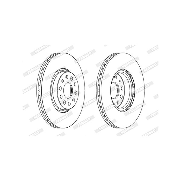 Bremseskive Ventileret, Foraksel FERODO FERODO