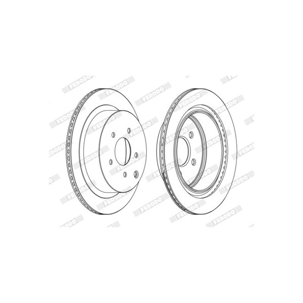 Bremseskive Ventileret, Bagaksel FERODO FERODO