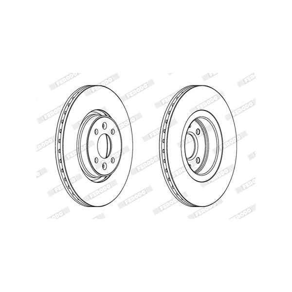 Bremseskive Ventileret, Foraksel FERODO FERODO
