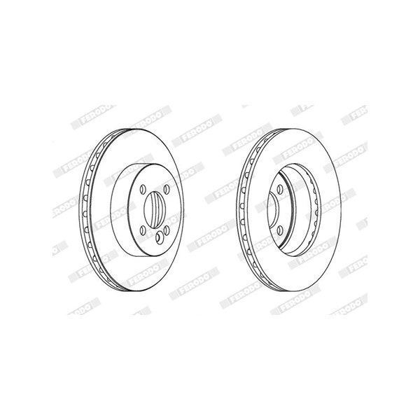 Bremseskive Ventileret, Foraksel FERODO FERODO