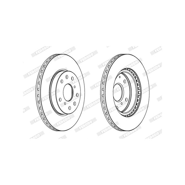 Bremseskive Ventileret, Foraksel FERODO FERODO