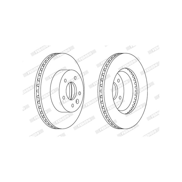 Bremseskive Ventileret, Foraksel FERODO FERODO