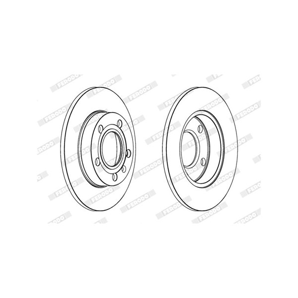 Bremseskive Solid, Bagaksel FERODO FERODO