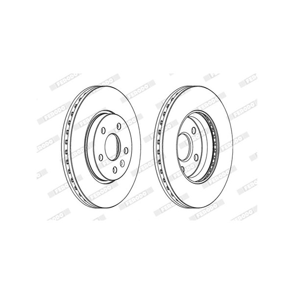 Bremseskive Ventileret, Foraksel FERODO FERODO