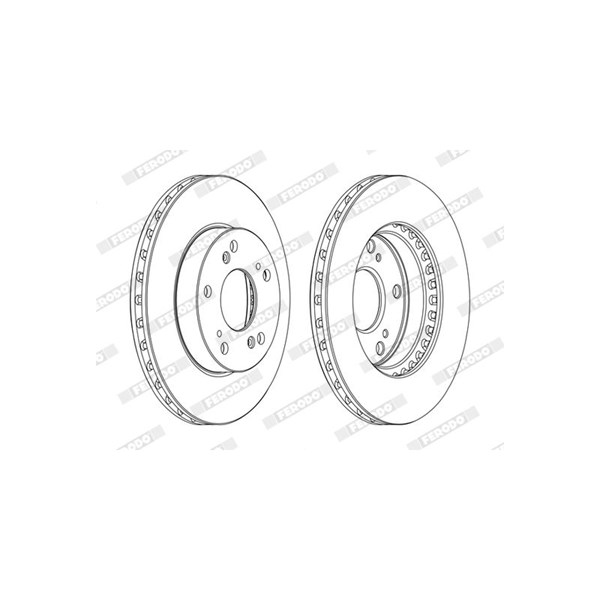 Bremseskive Ventileret, Foraksel FERODO FERODO