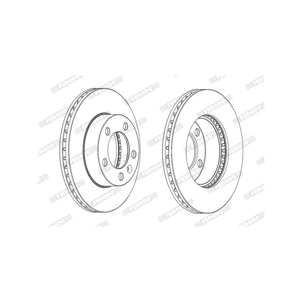 Bremseskive Ventileret, Foraksel FERODO FERODO