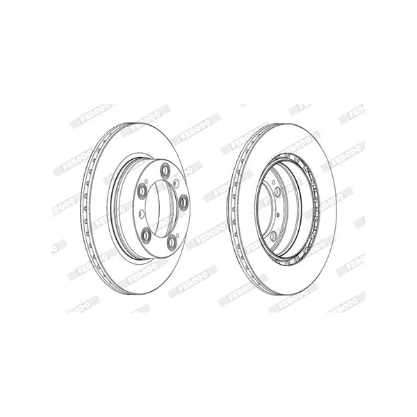 Bremseskive Ventileret, Bagaksel FERODO FERODO