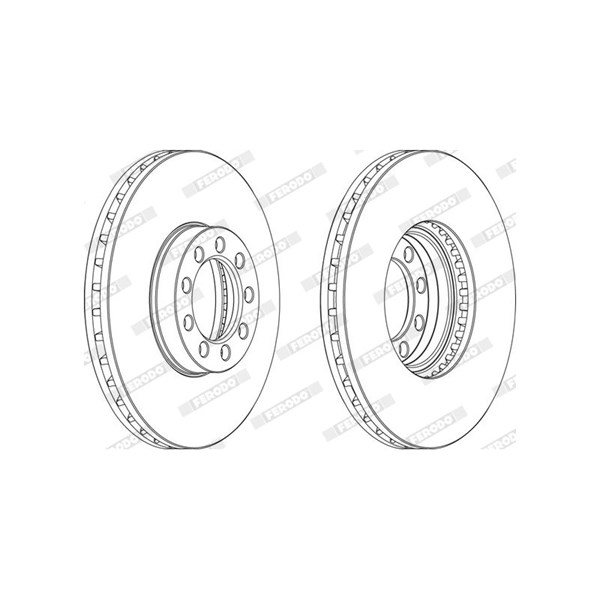 Bremseskive Ventileret, Foraksel FERODO FERODO