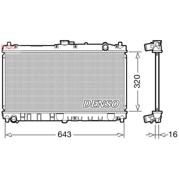 Køler, motorkøling DENSO DENSO