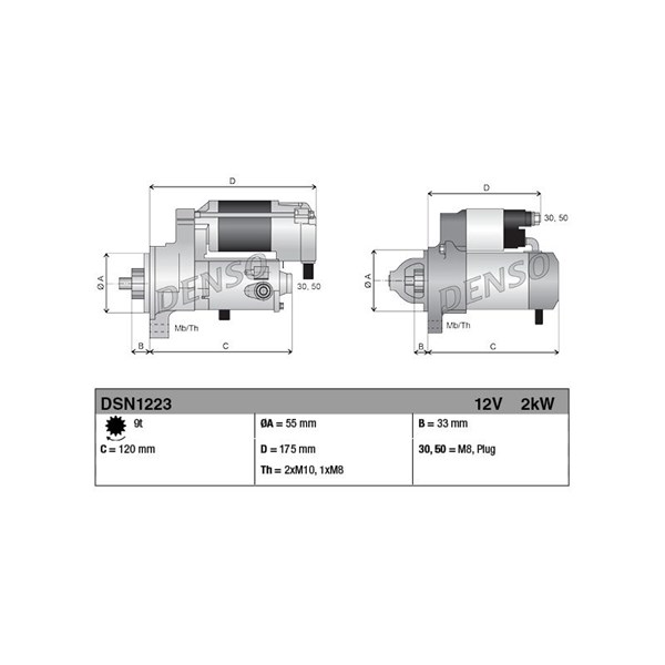 Starter 12V DENSO DENSO