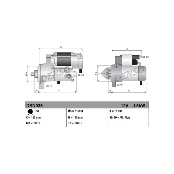 Starter 12V DENSO DENSO