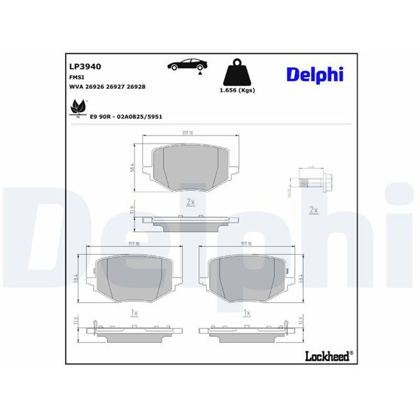 Bremseklodser, Bagaksel DELPHI DELPHI