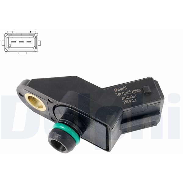 Sensor, ladetryk DELPHI DELPHI