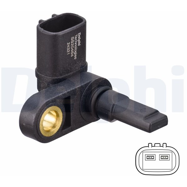 ABS Sensor, Bagaksel højre, Højre foraksel DELPHI DELPHI
