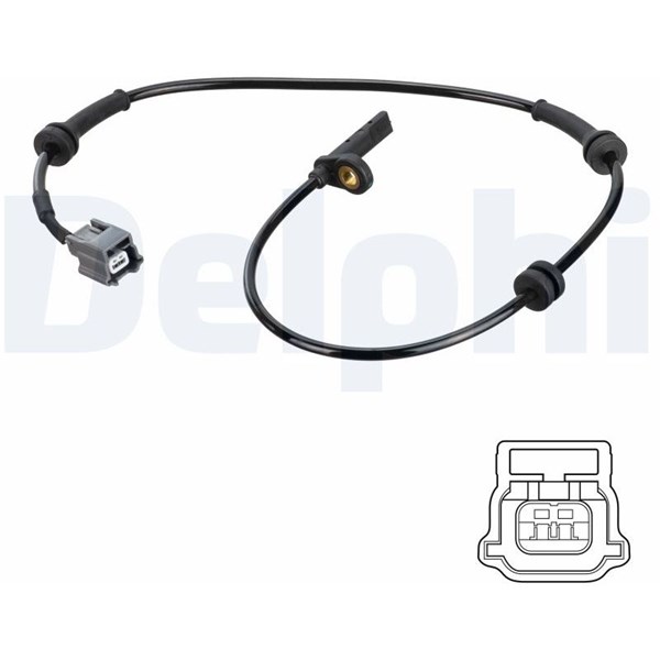 ABS Sensor, Foraksel DELPHI DELPHI