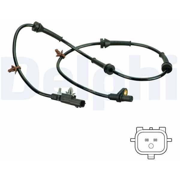 ABS Sensor, Bagaksel, Bagaksel venstre DELPHI DELPHI