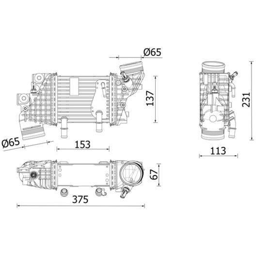 Ladeluftkøler MAHLE BEHR *** PREMIUM LINE *** MAHLE