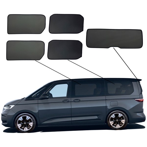 Solbeskyttelse Volkswagen Multivan T7 (long wheel base), Bag SUNC SunClip