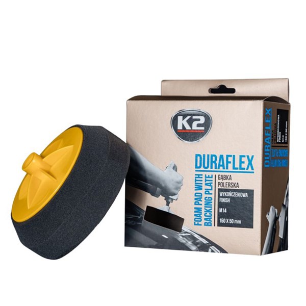 DURAFLEX - skumpude med støtteplade M14 sort finish K2 K2
