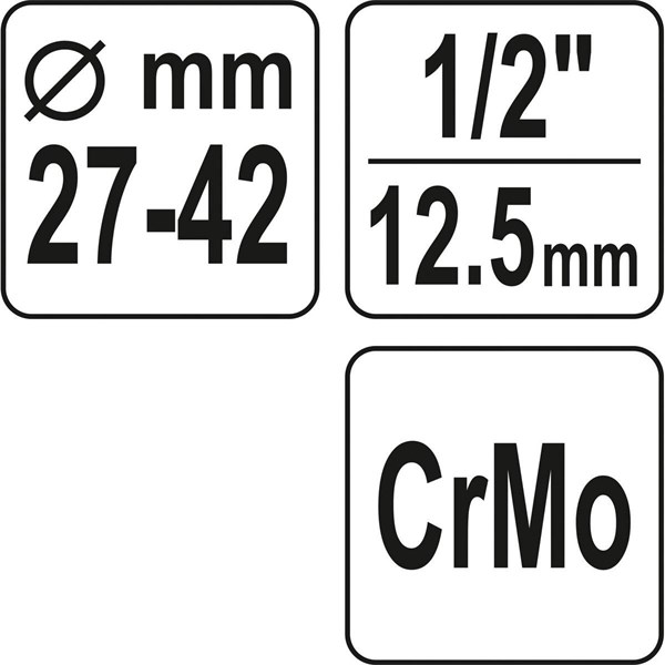 Styreledsnøgle 27–42 mm YATO Yato