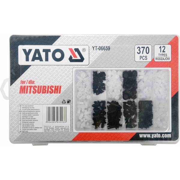 Assorterede clips Mitsubishi 370 stk. YATO Yato