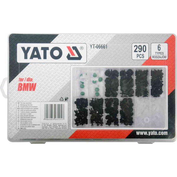 Assorteret BMW-klemmer 290 stk. YATO Yato