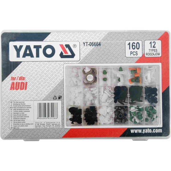 Assorteret clips Audi 160 stk. YATO Yato