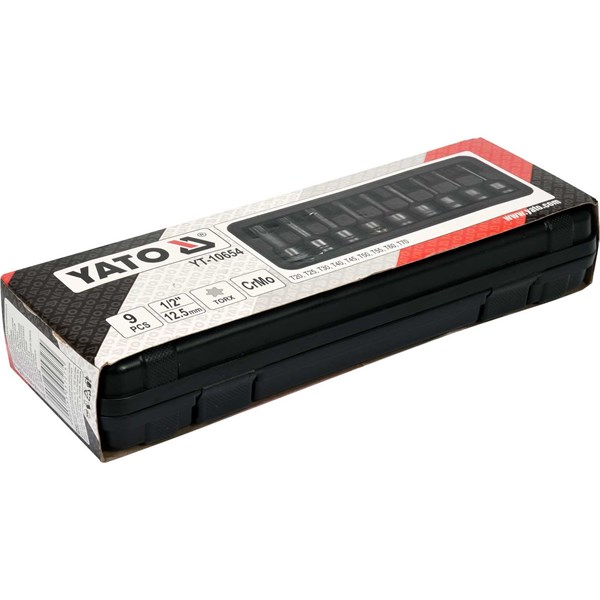 El-topnøgler med torx 9 stk. 1/2" YATO Yato