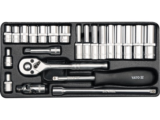 Topnøglesæt 1/4" 23 dele YATO Yato
