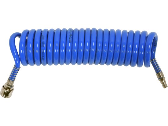 PU-spiralslange til trykluft 8 × 12 mm – 5 m, blå YATO Yato