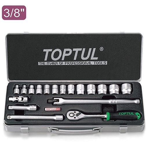 Toppe sæt 3/8" (18 dele) TOPTUL Toptul