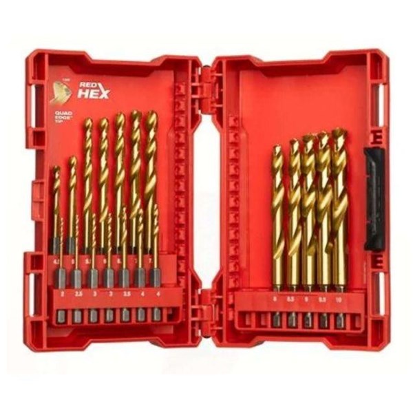 Metalborsæt HSS-G TiN 19 dele MILWAUKEE MILWAUKEE
