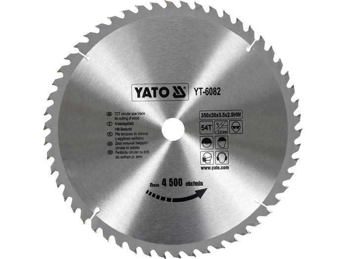 TCT-blad til træ 350x54T x30 mm YATO Yato
