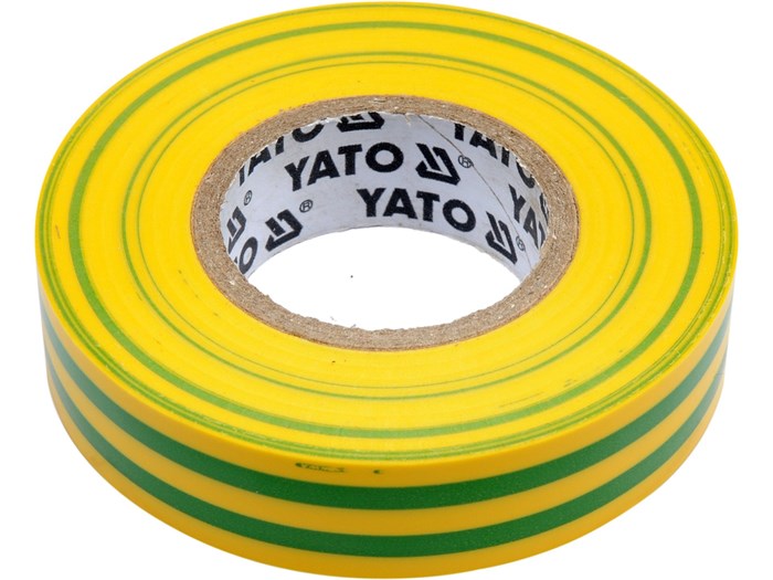 Isoleringstape 013mm 15mmx20m gul/grøn YATO Yato