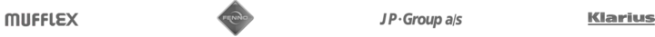 Logoer for producenter af udstødningssystemer: Mufflex, Fenno, JP Group, Klarius